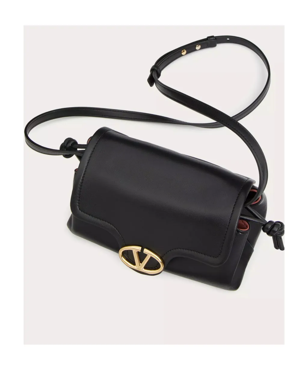 Vlogo Plaque Foldover Top Shoulder Bag