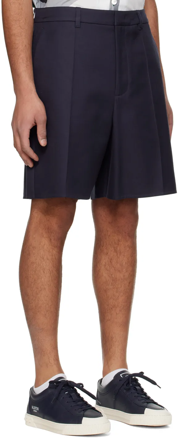 Waist And Loop Pleated Shorts