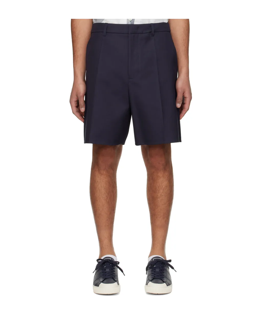 Waist And Loop Pleated Shorts