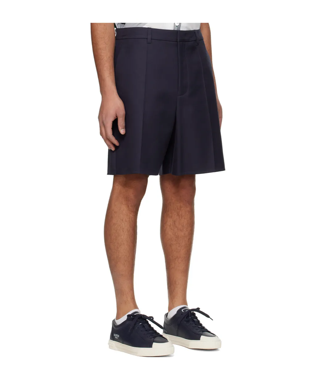Waist And Loop Pleated Shorts