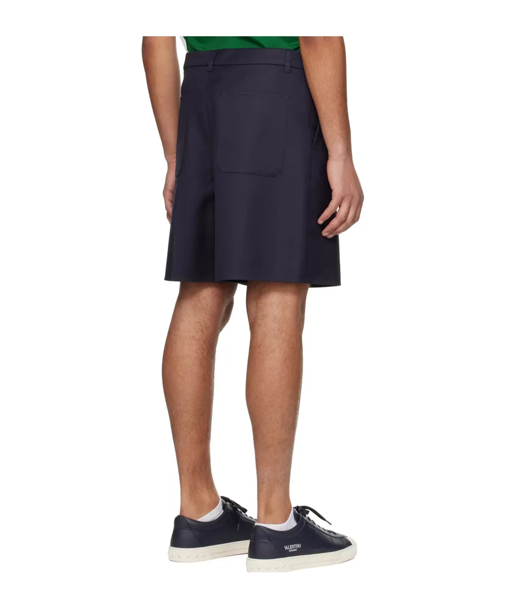 Waist And Loop Pleated Shorts