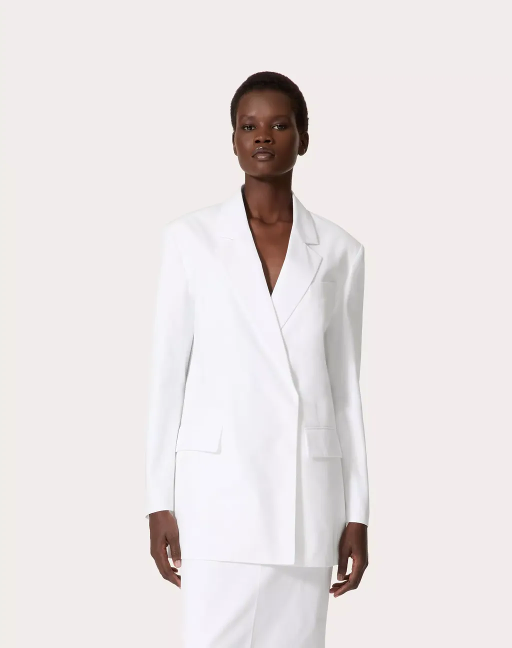 Double-Breasted Long-Sleeved Jacket