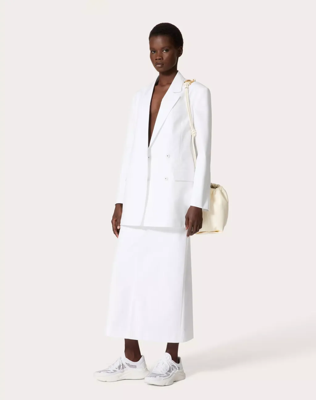 Double-Breasted Long-Sleeved Jacket
