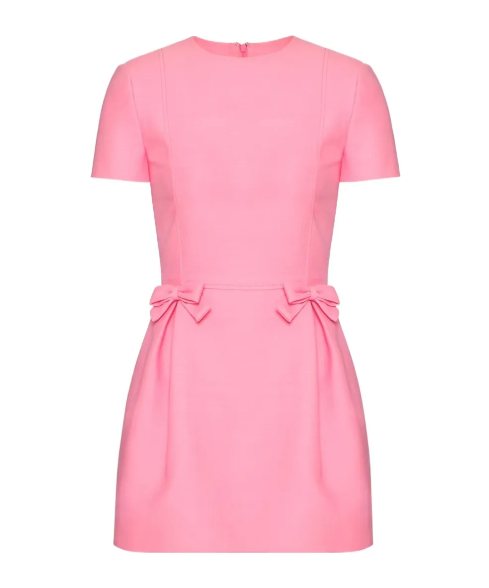 Bow Detailed Crewneck Dress