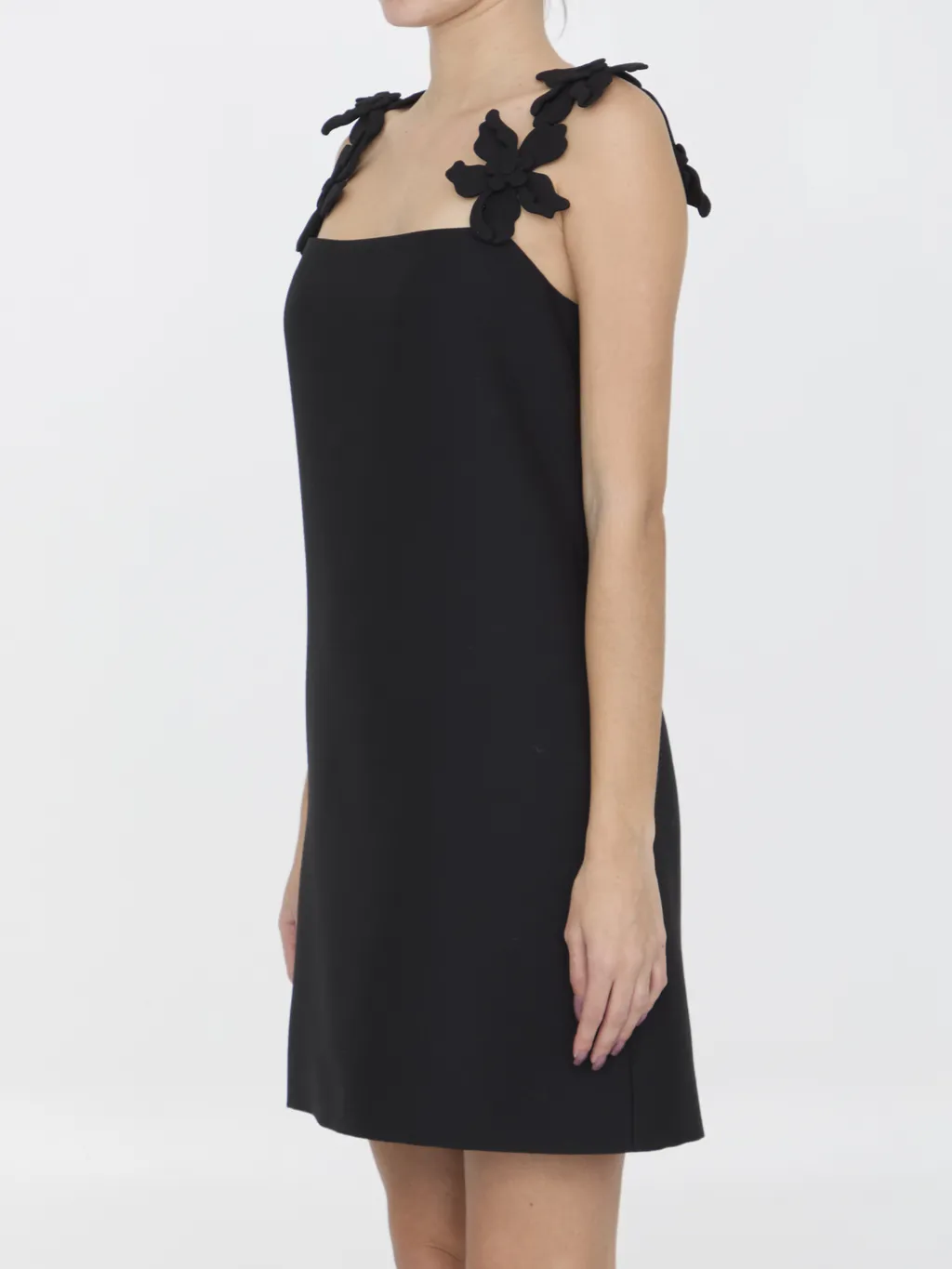 Crepe Couture Sleeveless Mini Dress