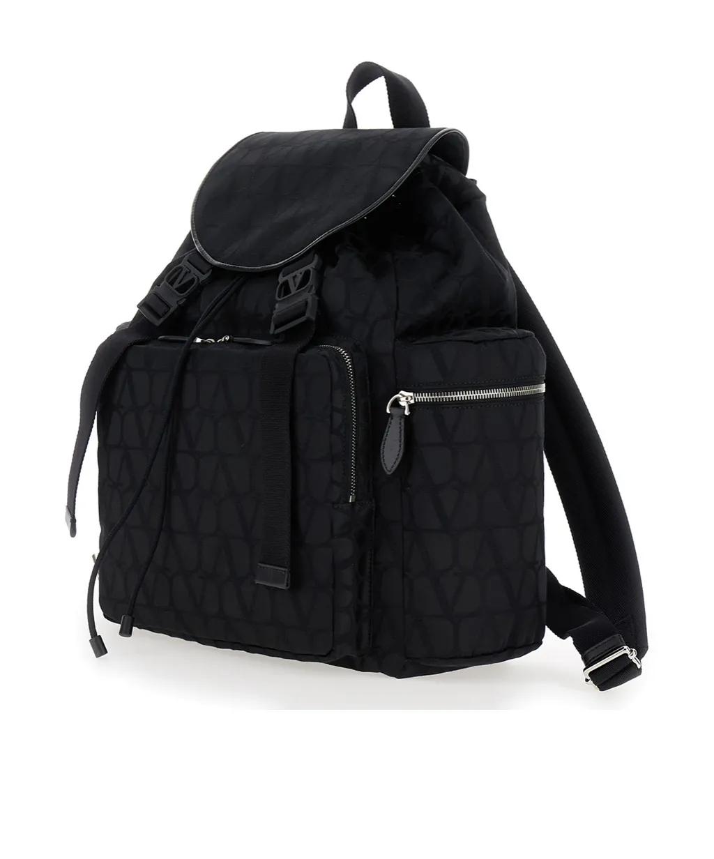 Buckled Zip-Up Backpack