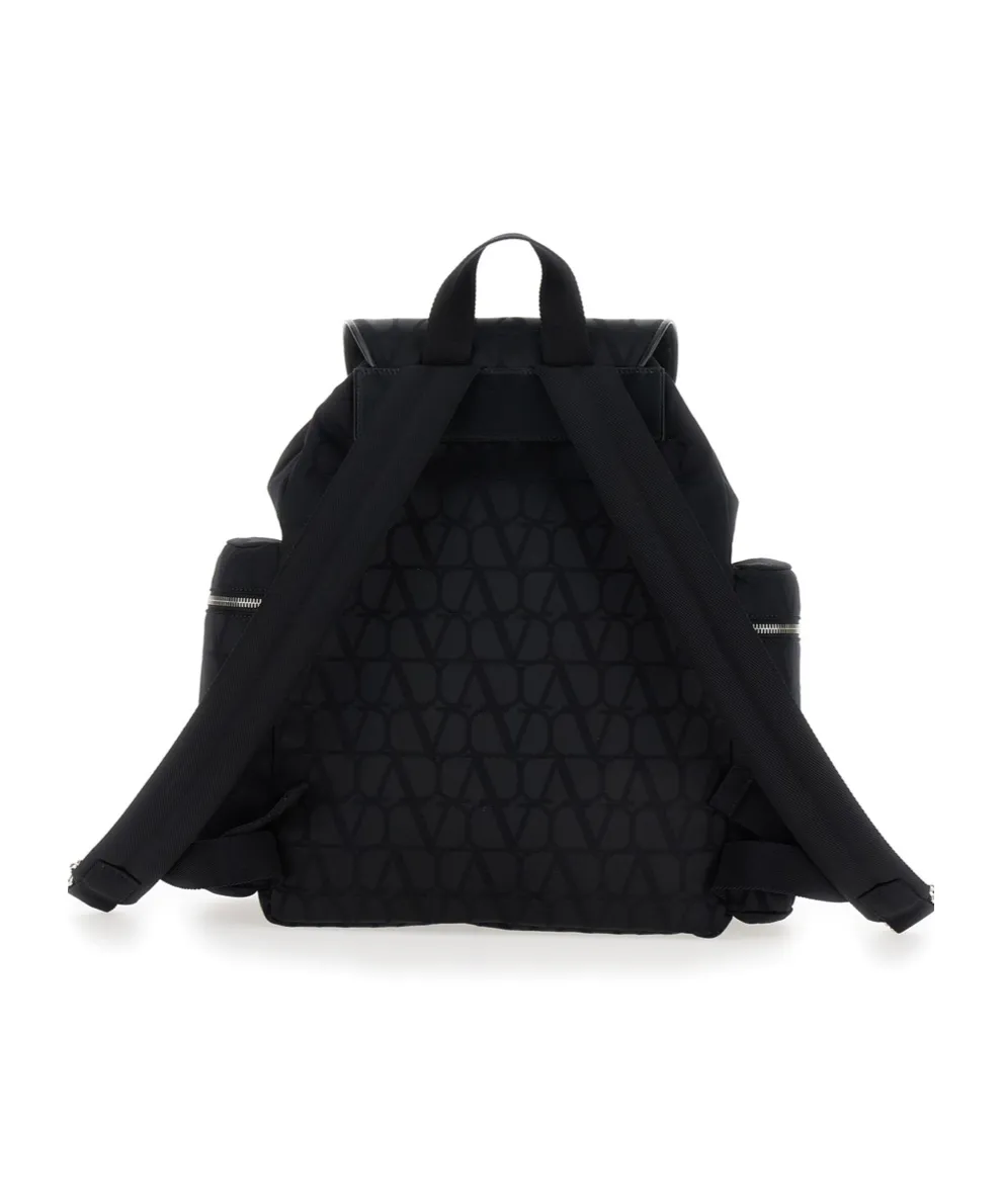 Buckled Zip-Up Backpack