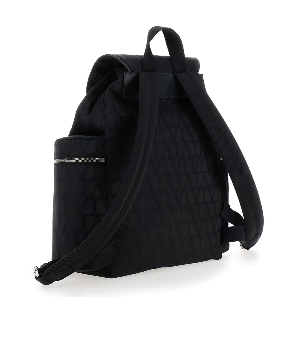 Buckled Zip-Up Backpack