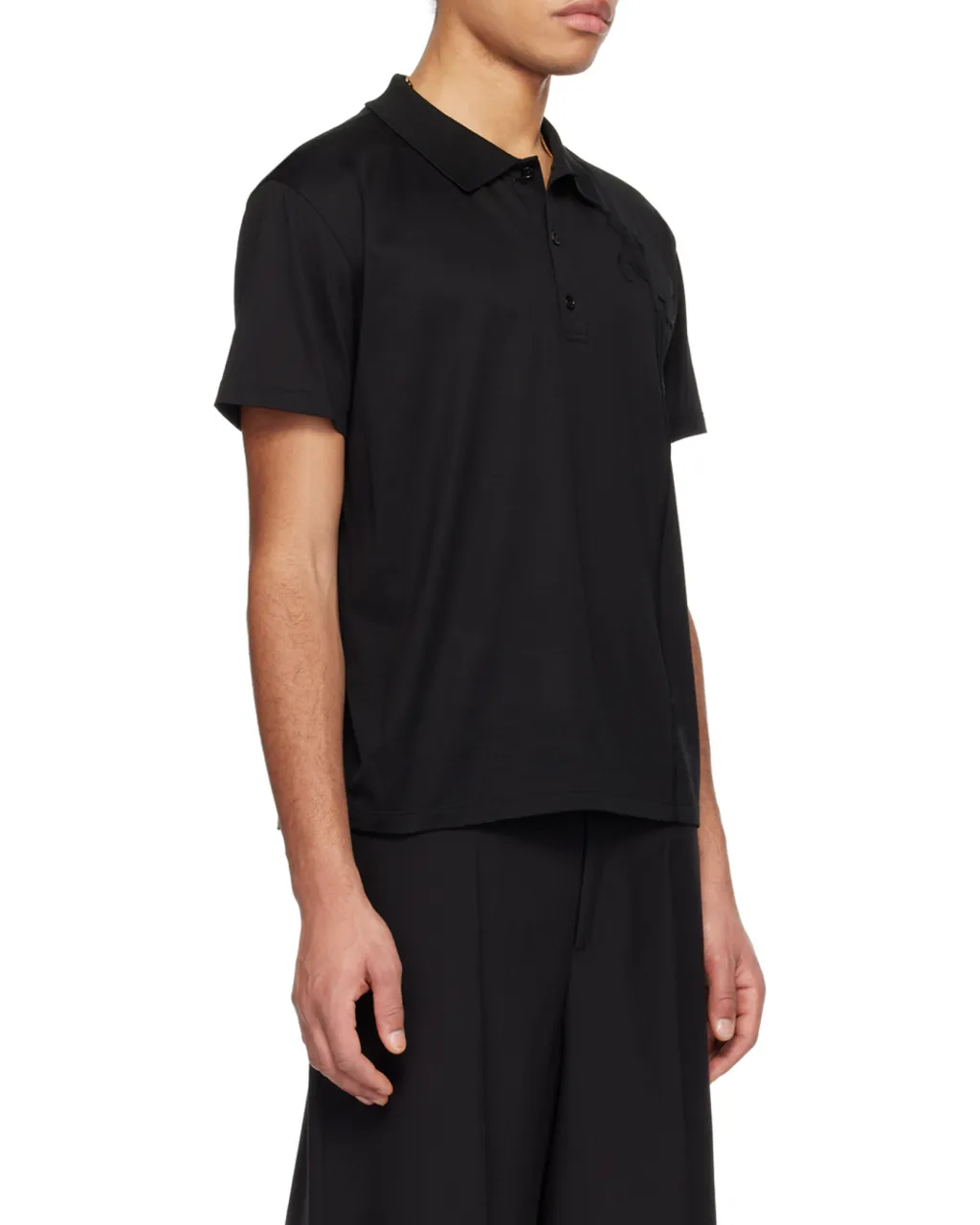Floral Decal Polo Shirt