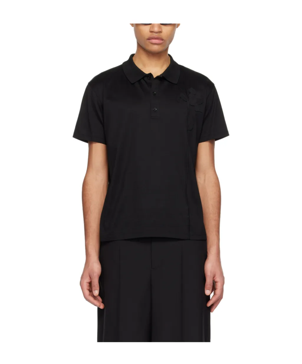 Floral Decal Polo Shirt