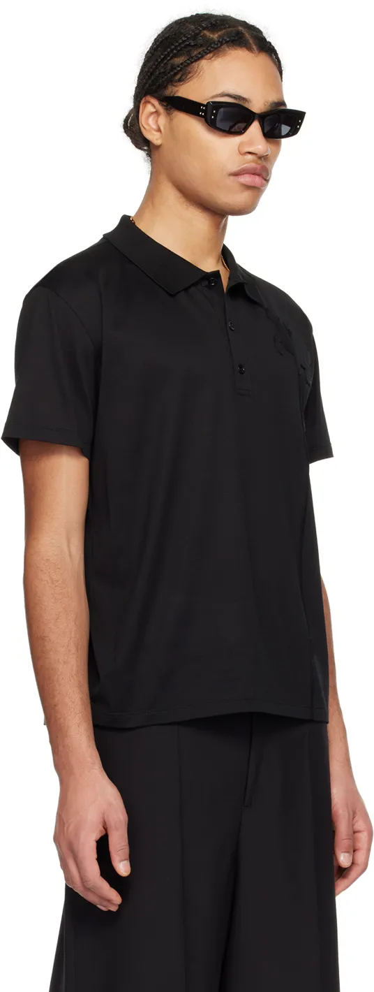 Floral Decal Polo Shirt