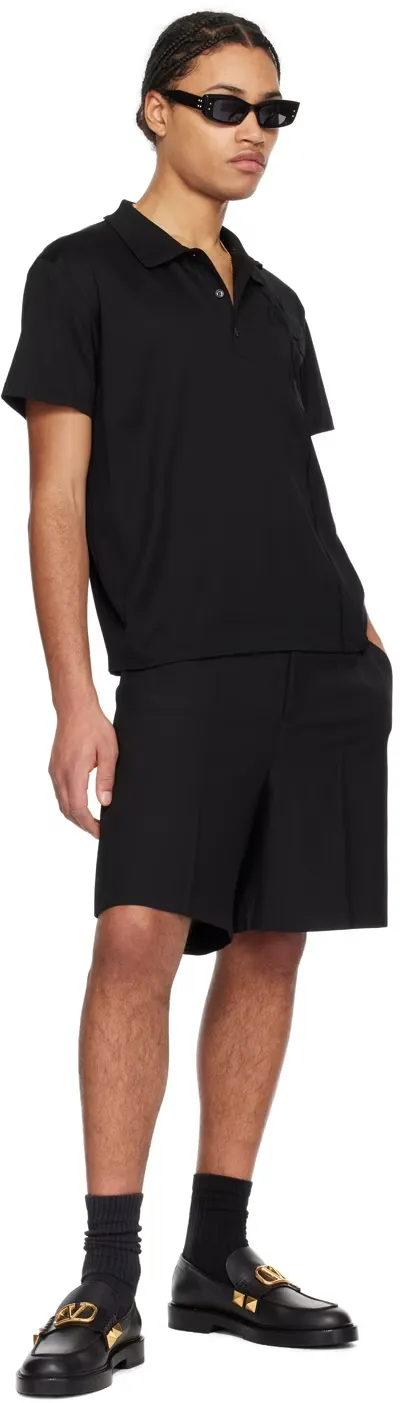 Floral Decal Polo Shirt