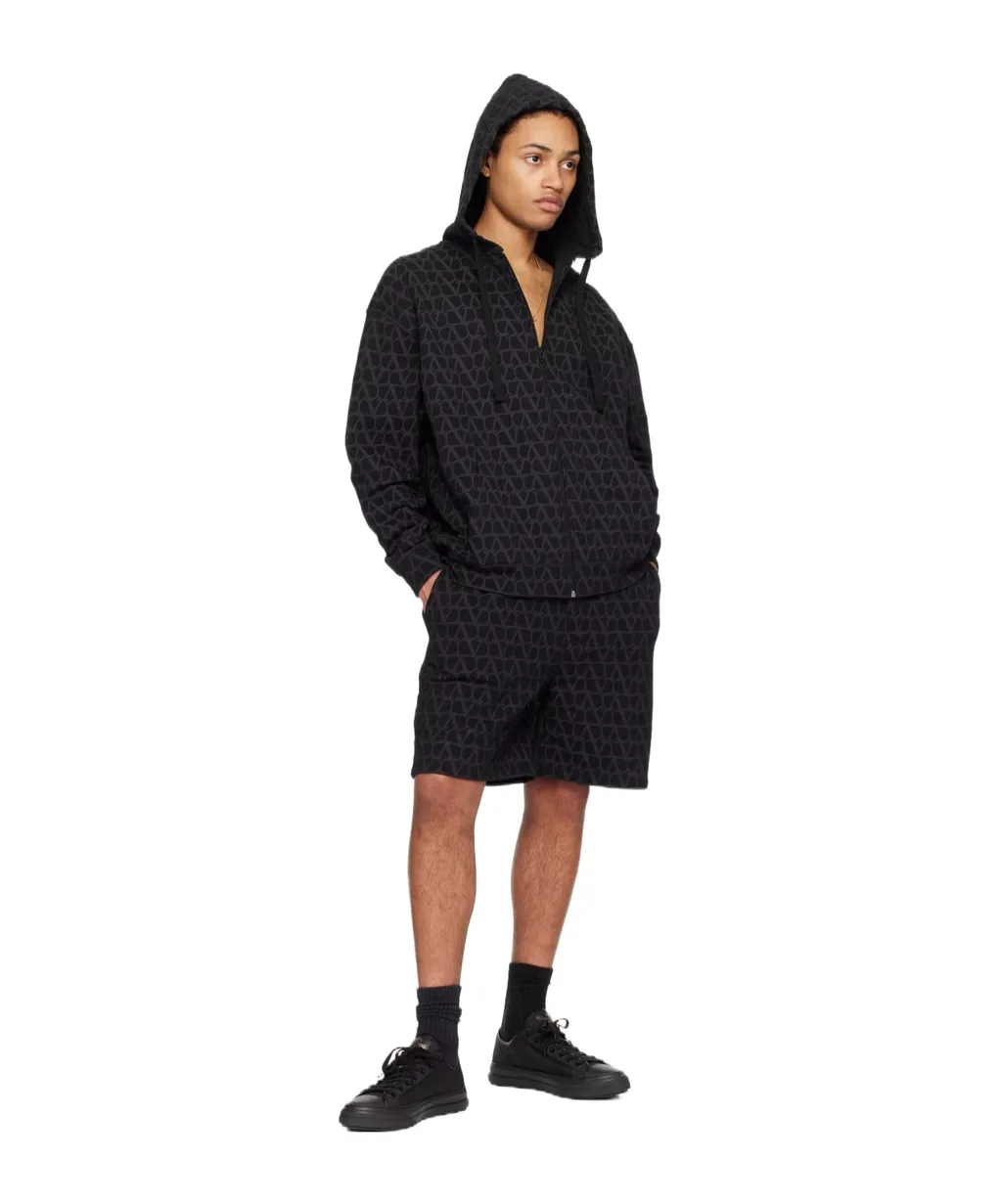 Logo Print Zip Hoodie