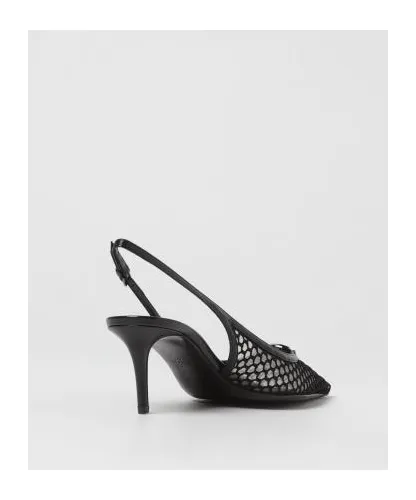 Logo Plaque Pointed Slingback Pumps