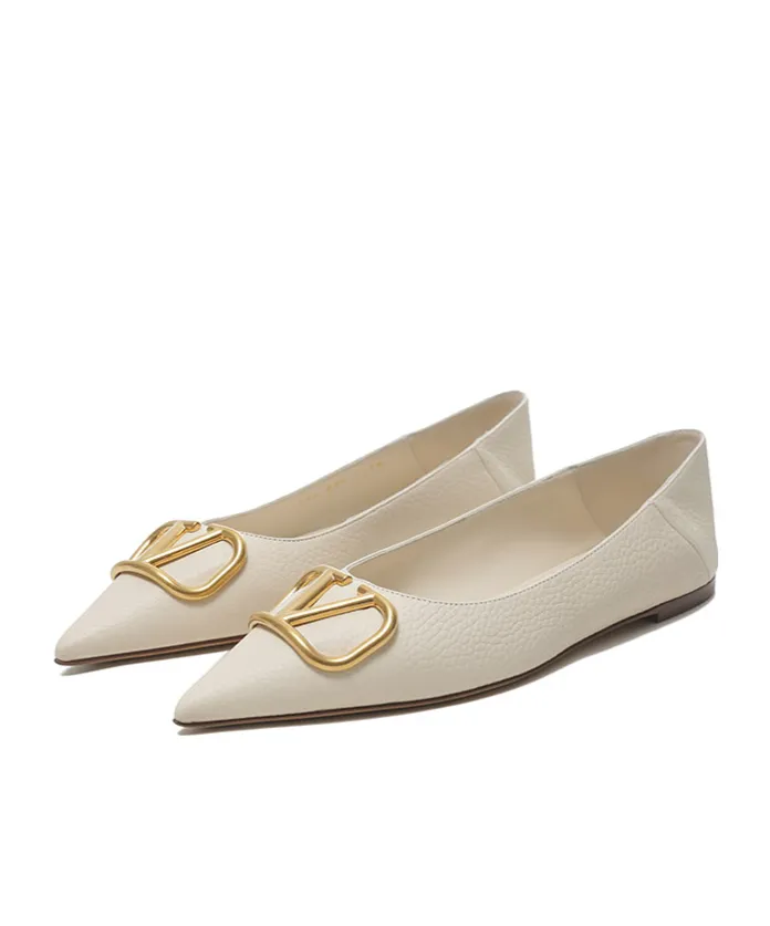 Vlogo Plaque Slip-On Flat Shoes