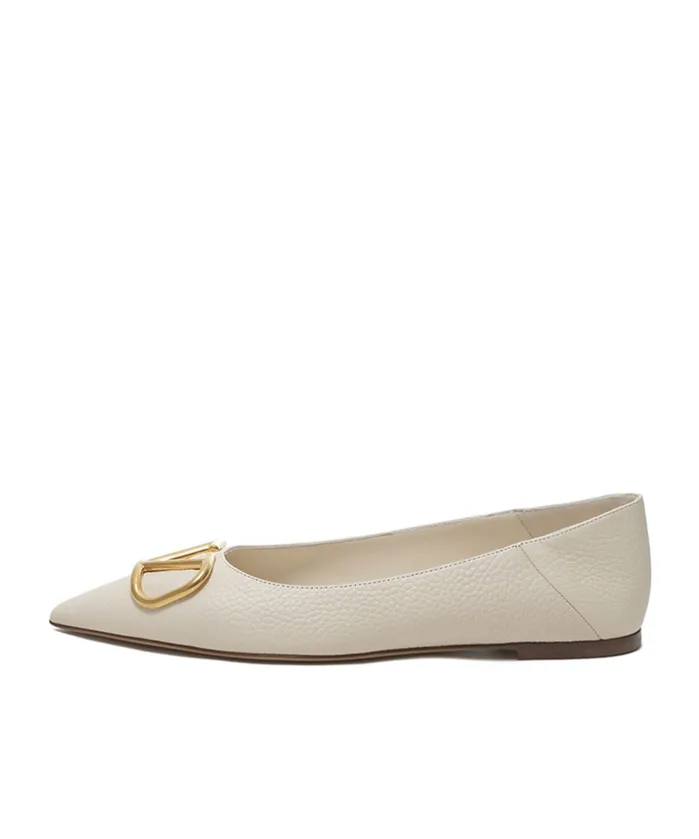 Vlogo Plaque Slip-On Flat Shoes