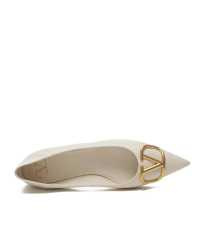 Vlogo Plaque Slip-On Flat Shoes