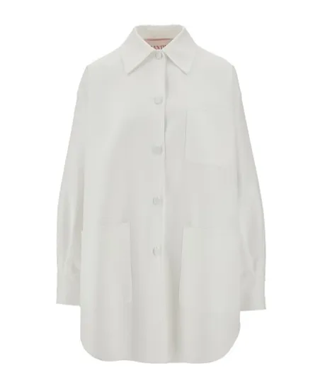Oversized Buttoned Long-Sleeved Jacket
