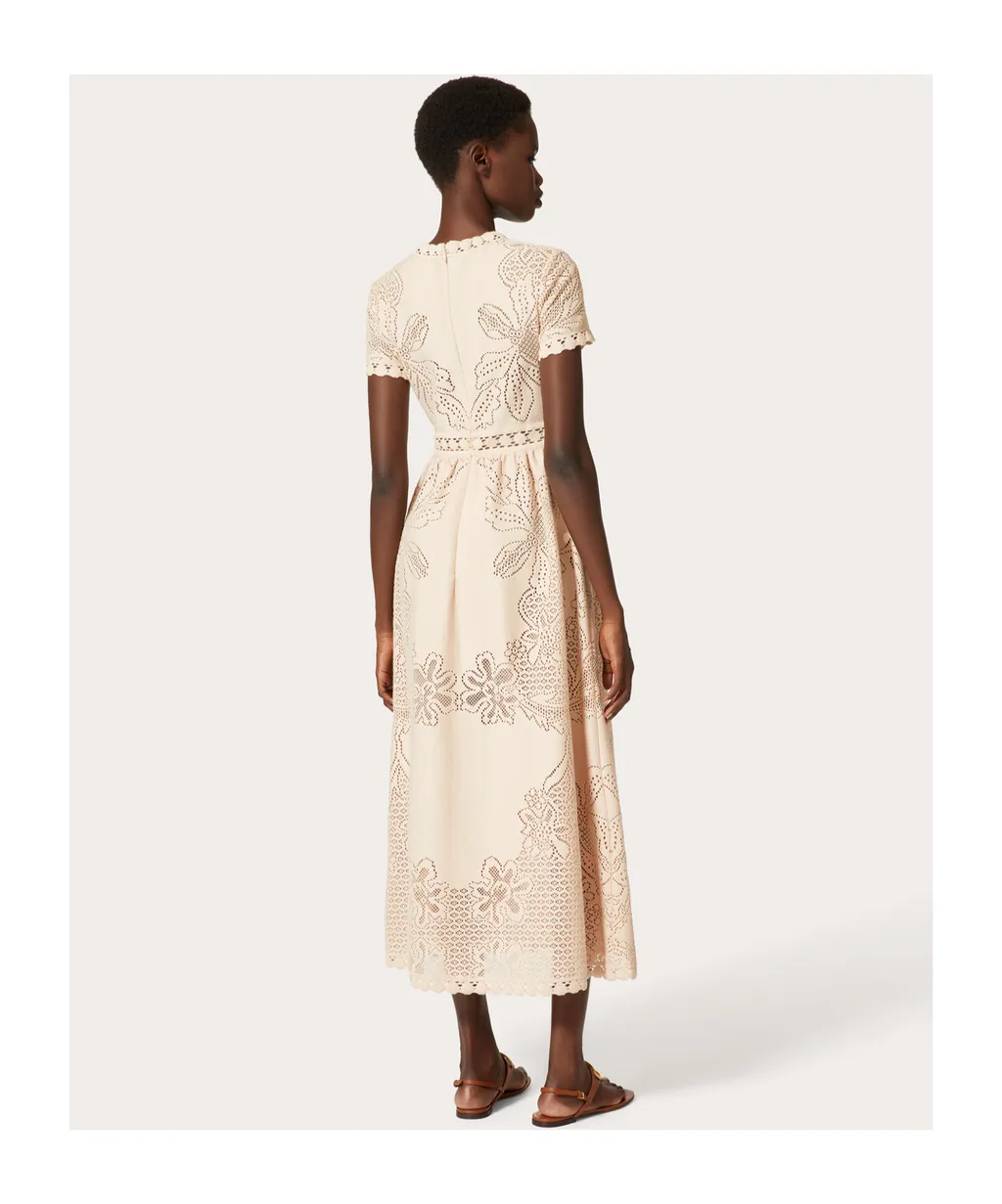 Floral Patterned Short-Sleeved Dress