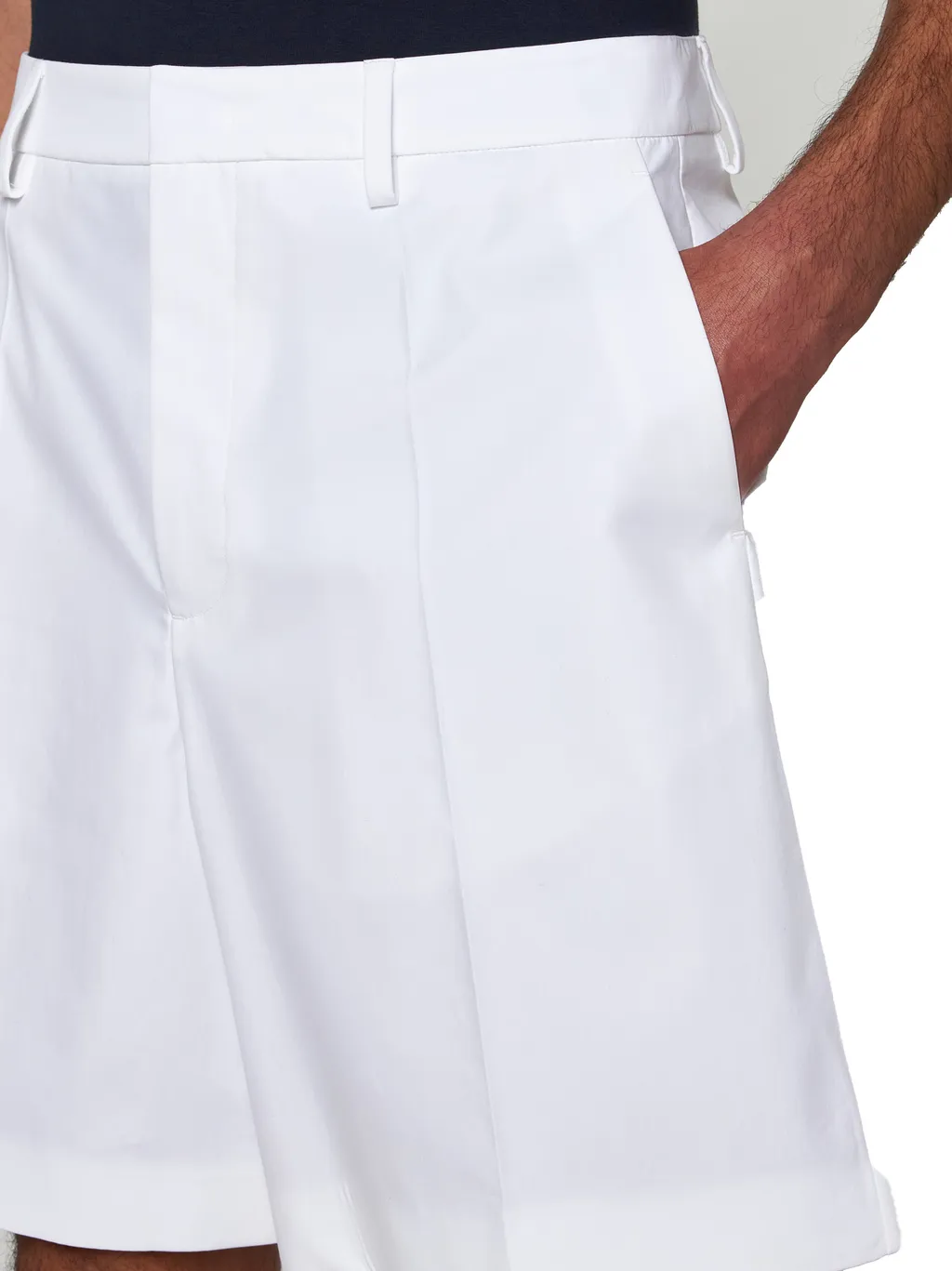 Pleated Bermuda Shorts