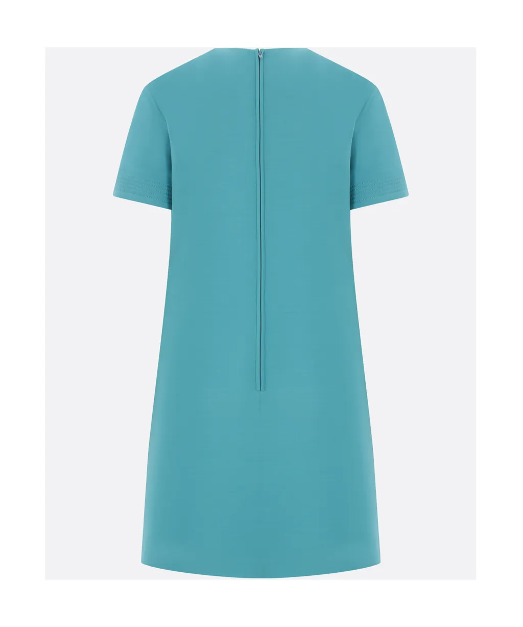 Logo Plaque Crewneck Dress