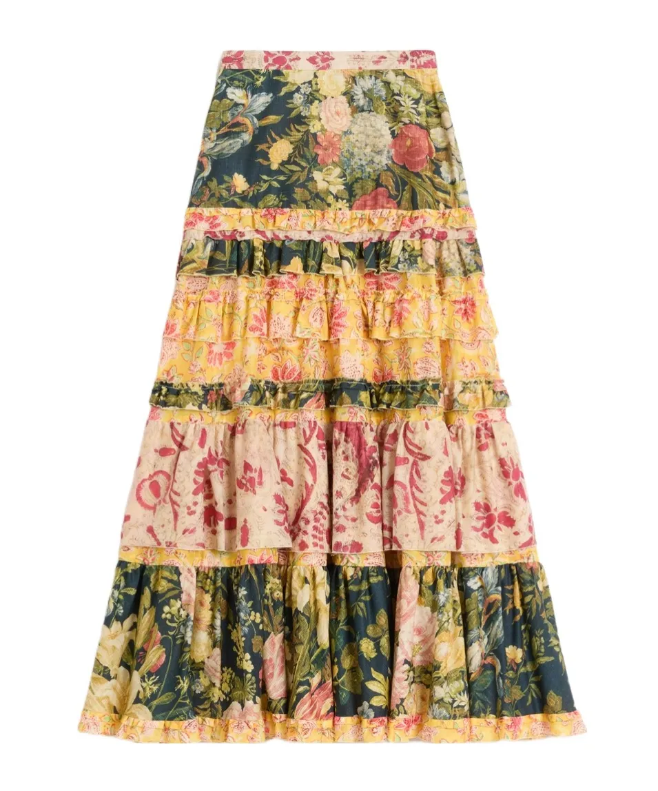 Skirt In Mussola Apres L’Hiver Macro Fiore