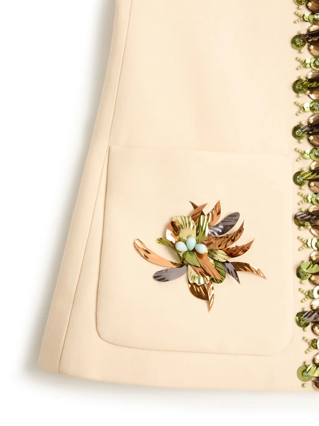 Bead Embellished Sleeveless Gilet