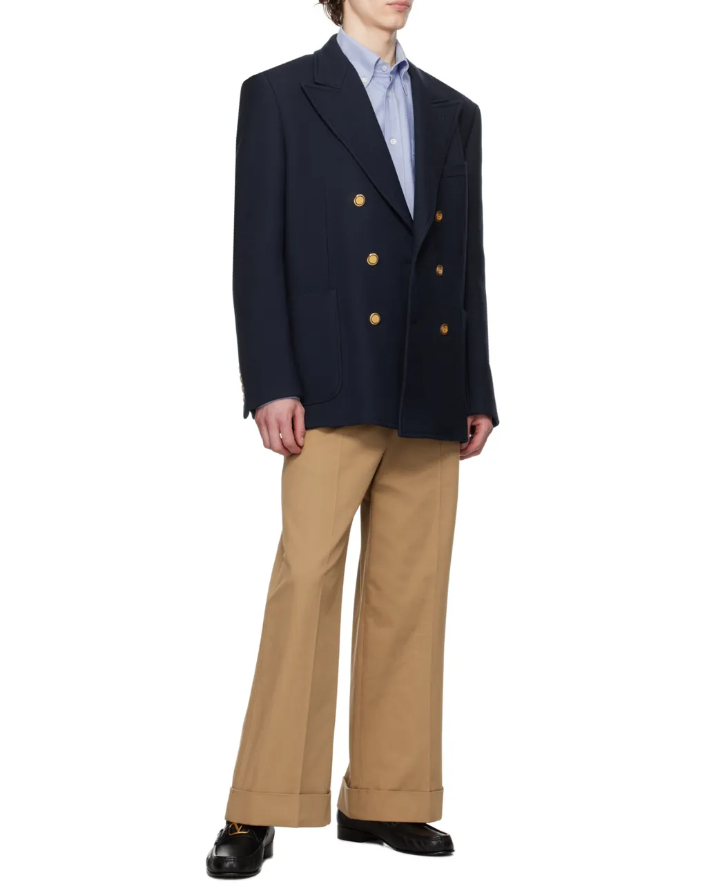 Pleat Detailed Wide Leg Trousers