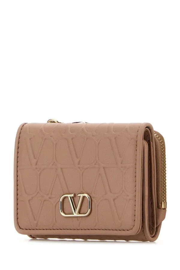 Vlogo Plaque Zip Detailed Wallet