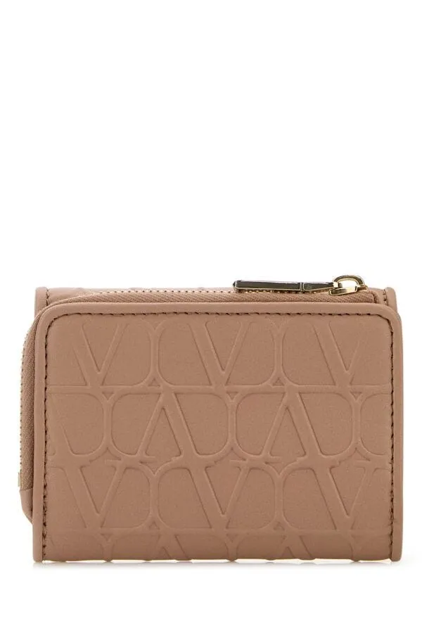 Vlogo Plaque Zip Detailed Wallet