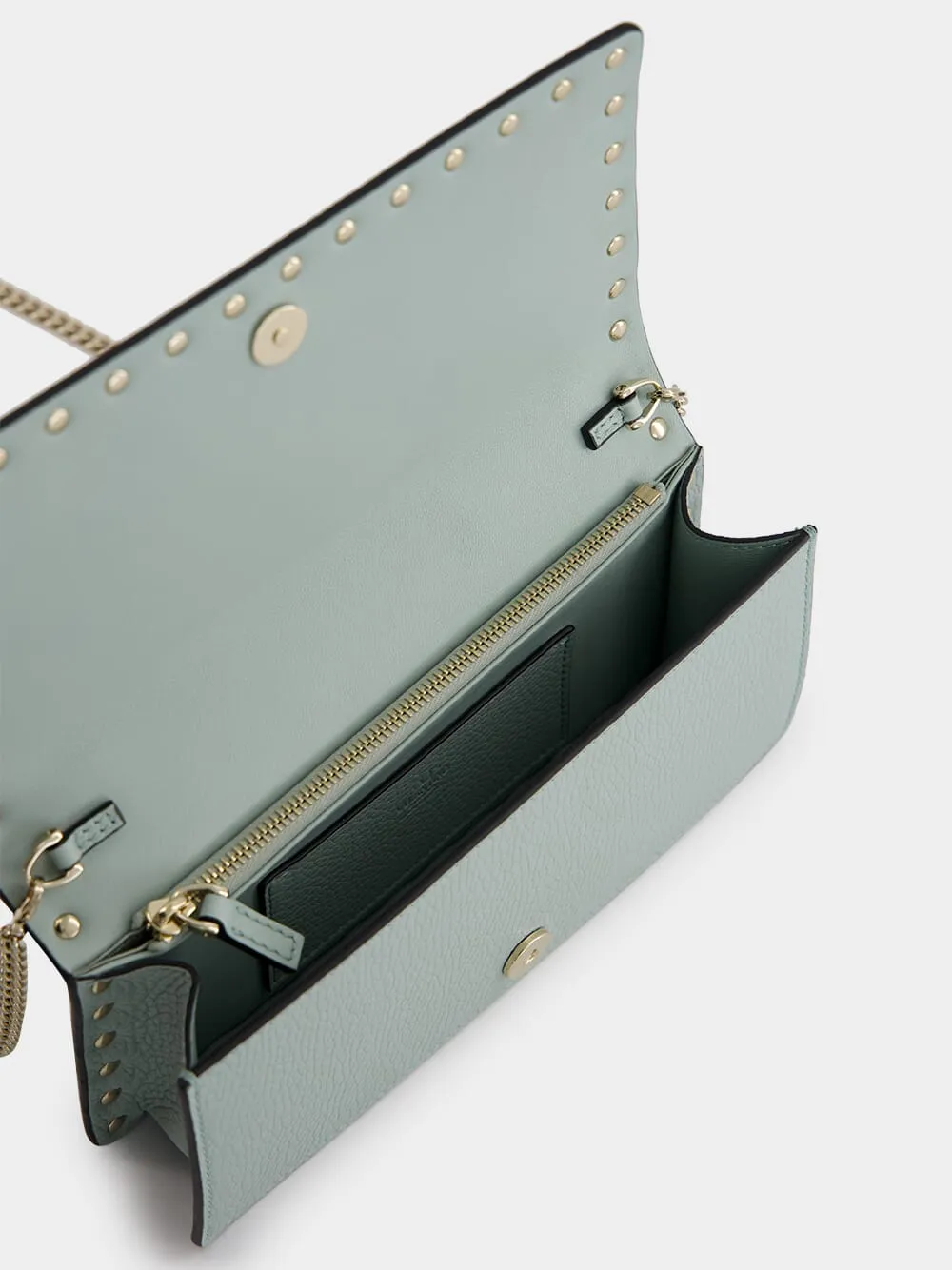 Garavani Rockstud Foldover Top Clutch Bag