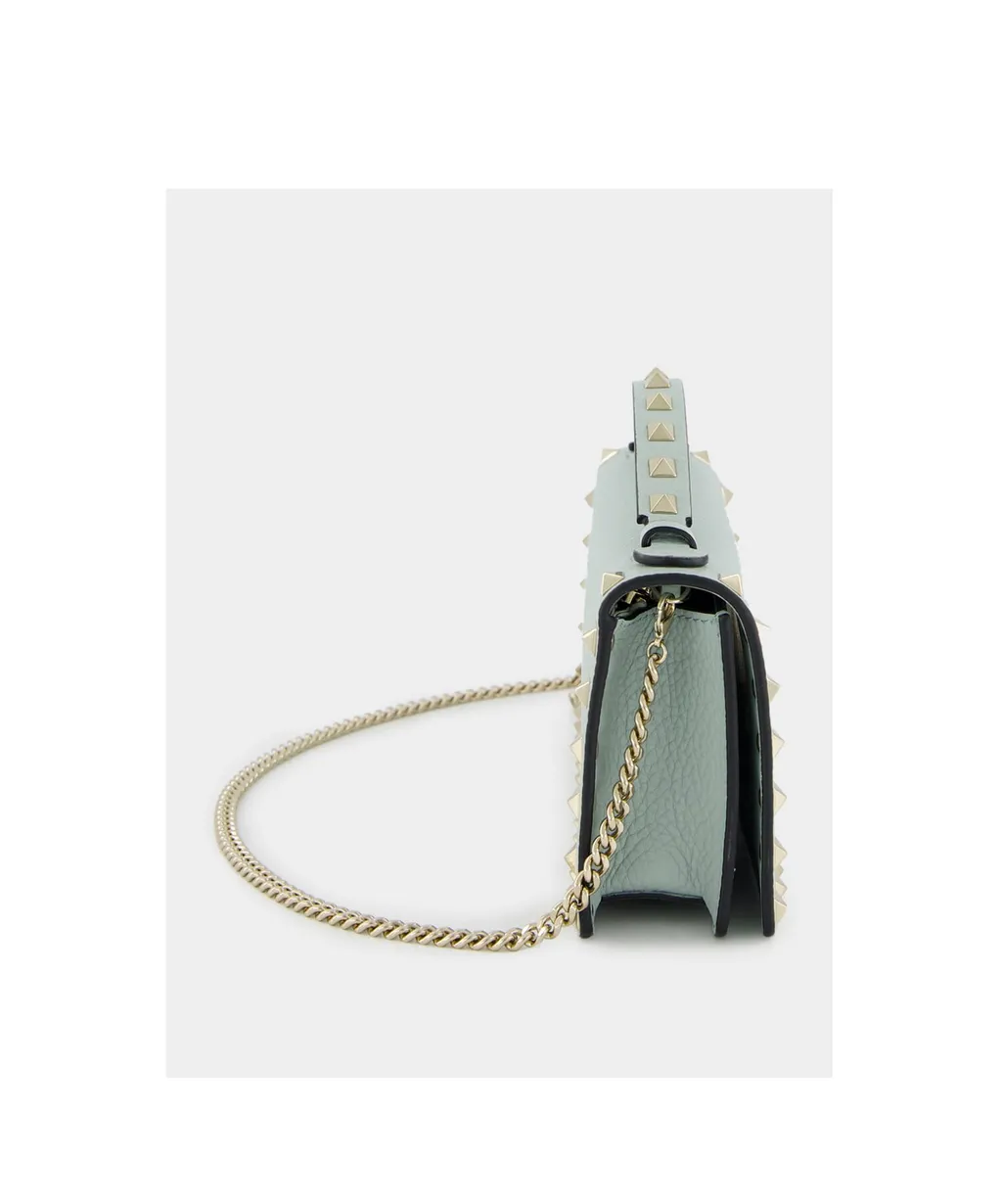 Garavani Rockstud Foldover Top Clutch Bag