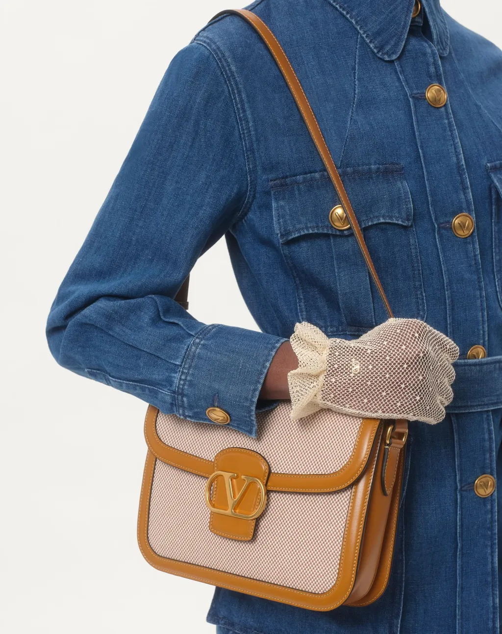 Sahariana Belted Waist Denim Jacket