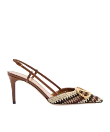 Vlogo Signature Pointed Toe Slingback Pumps