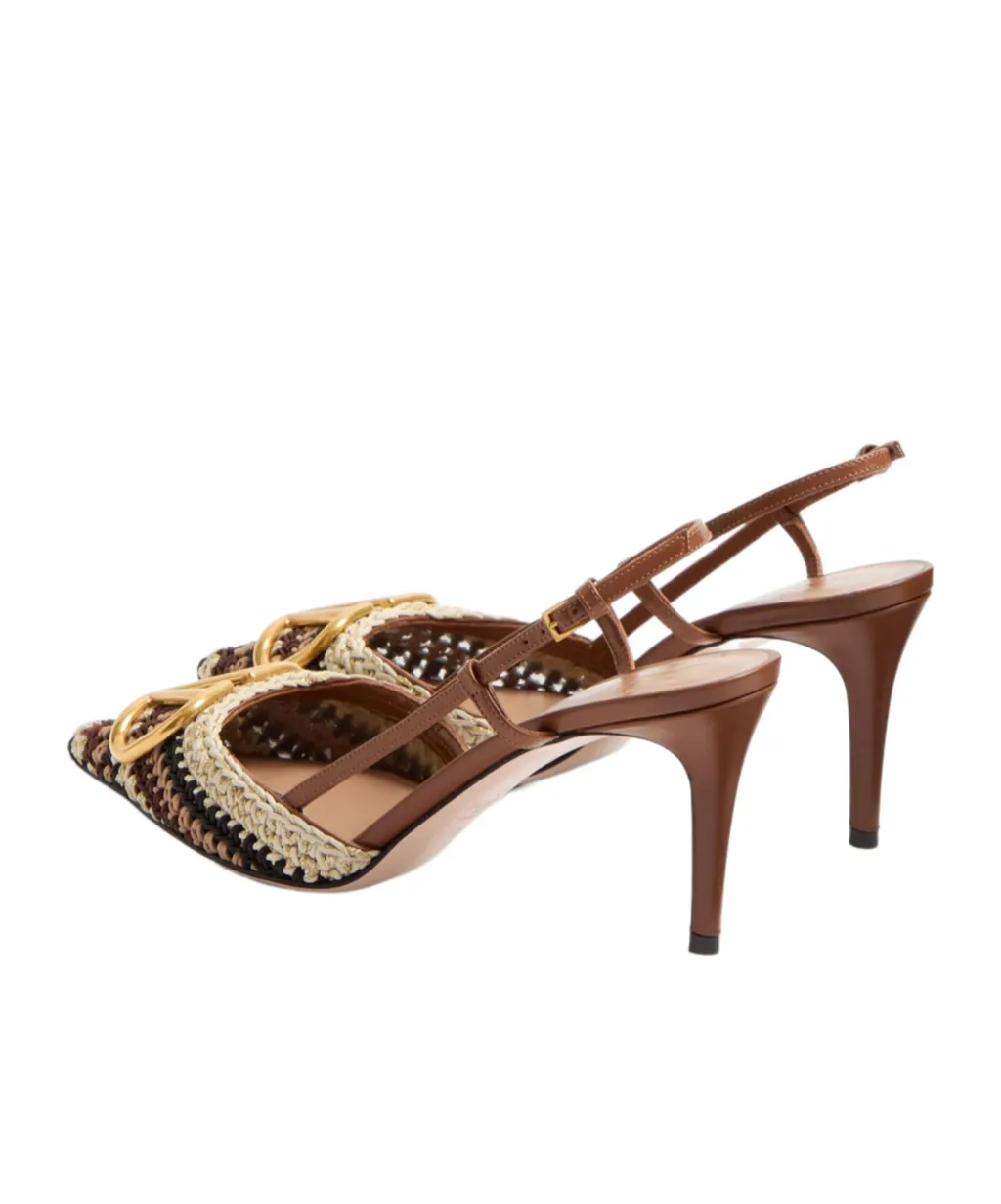 Vlogo Signature Pointed Toe Slingback Pumps