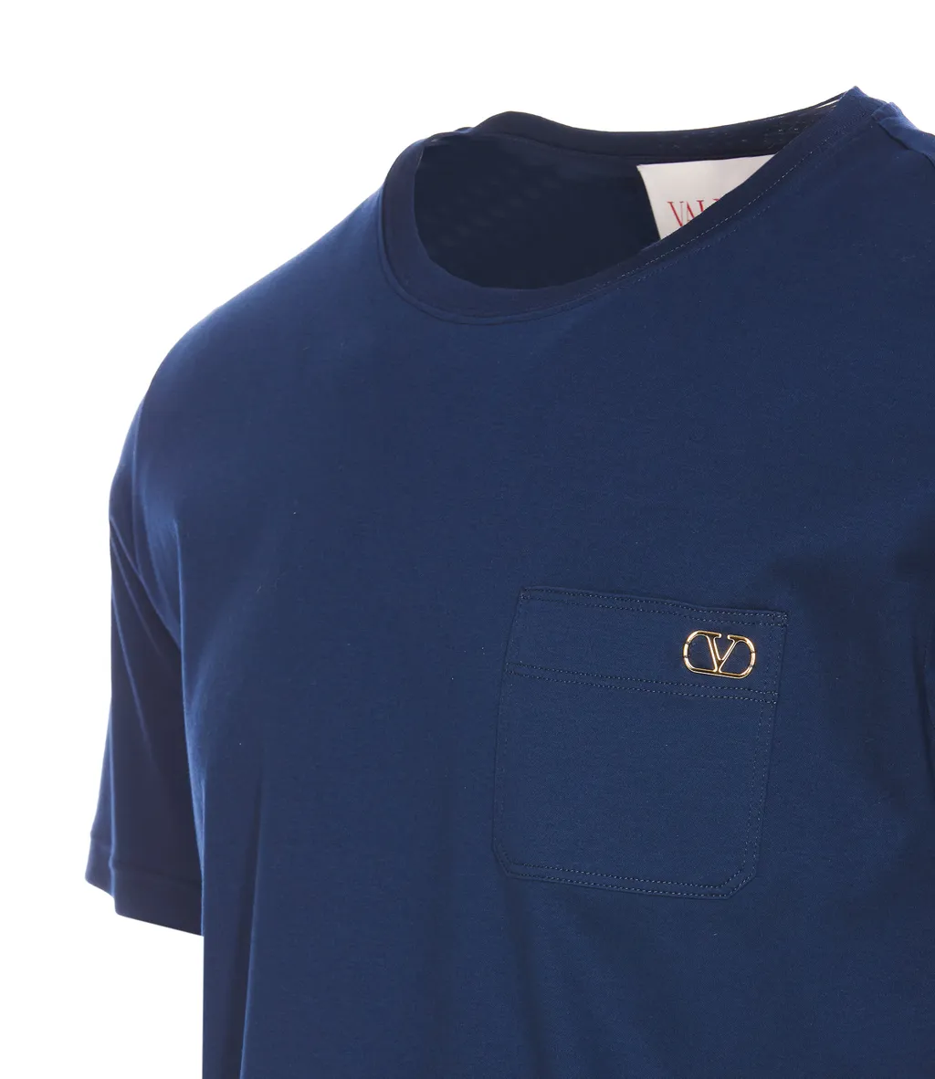 Logo Plaque Crewneck T-Shirt