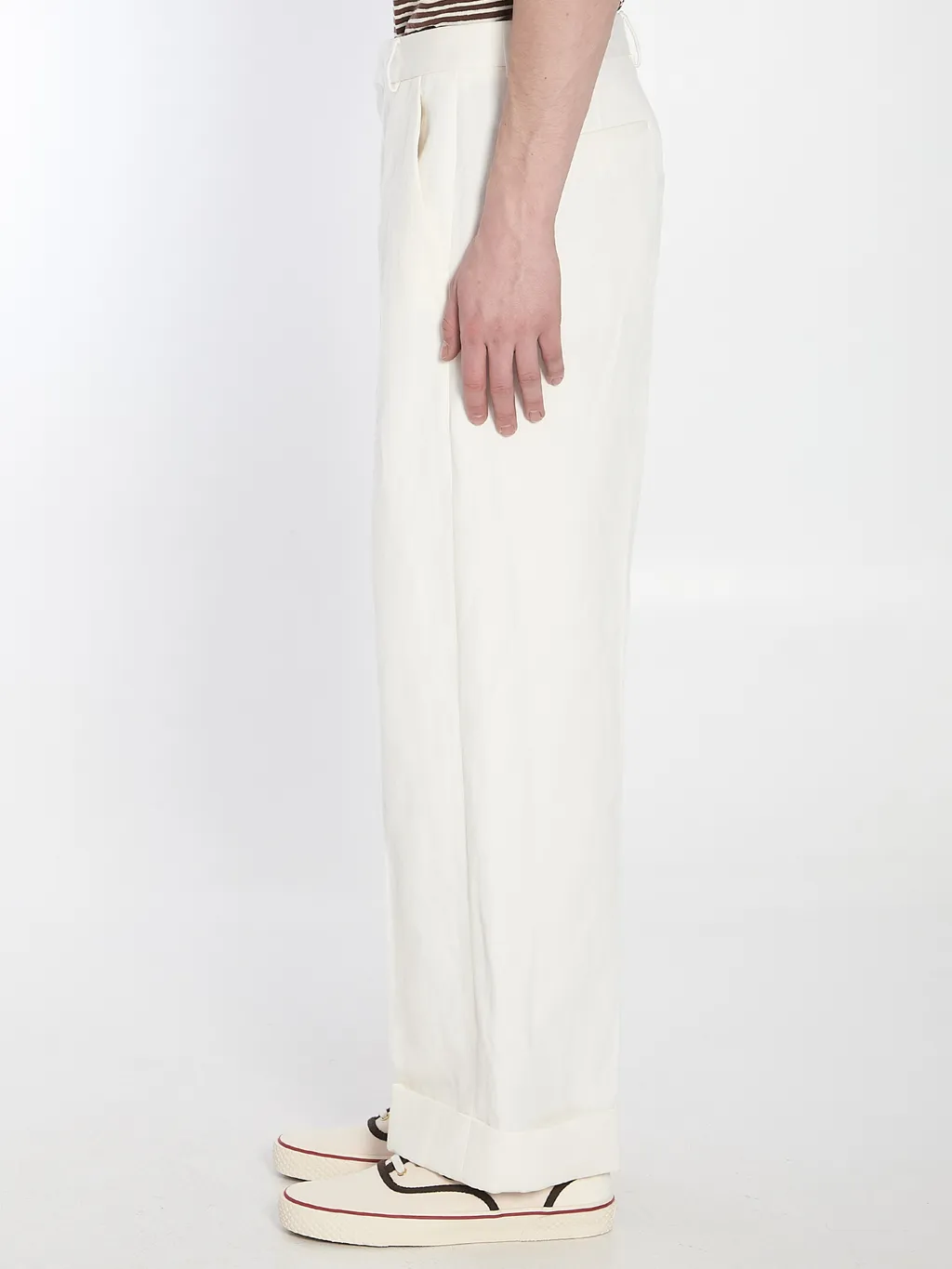 Relaxed Fit Straight Leg Trousers