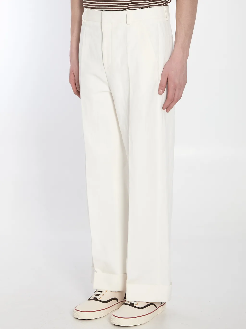 Relaxed Fit Straight Leg Trousers