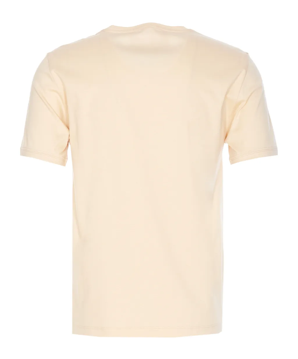 T-Shirt In Mercerised Cotton With Vlogo On The Chest