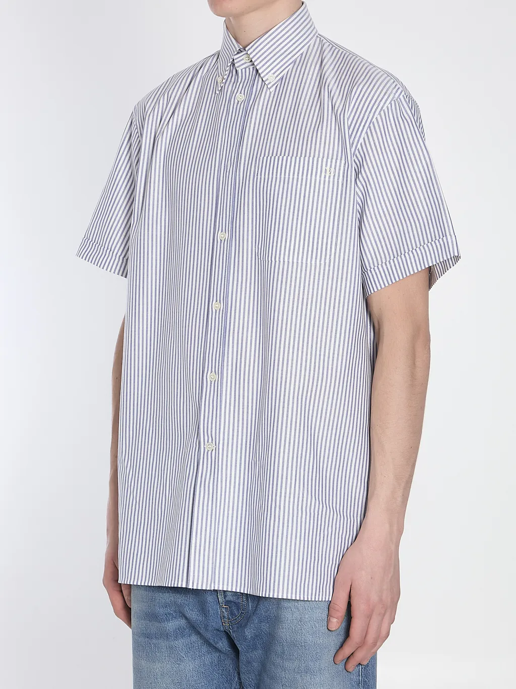 Striped Button-Up Shirt