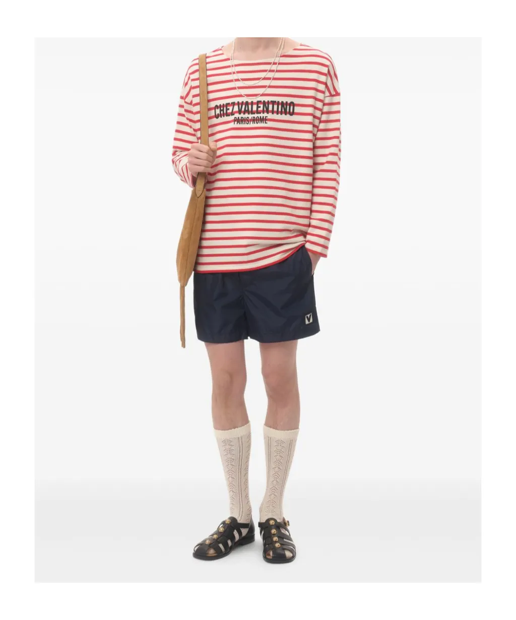 Logo Embroidered Swim Shorts