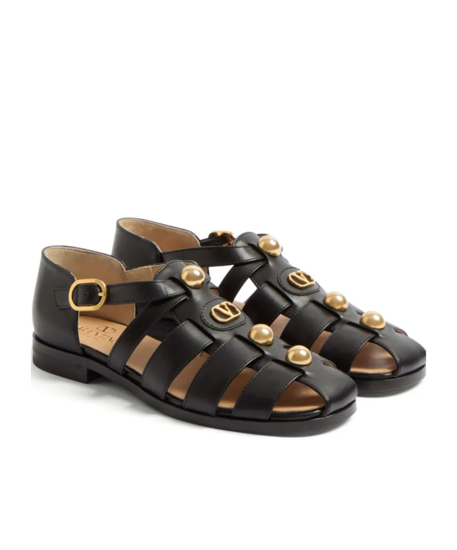 Vlogo Signature Embellished Fisherman Sandals
