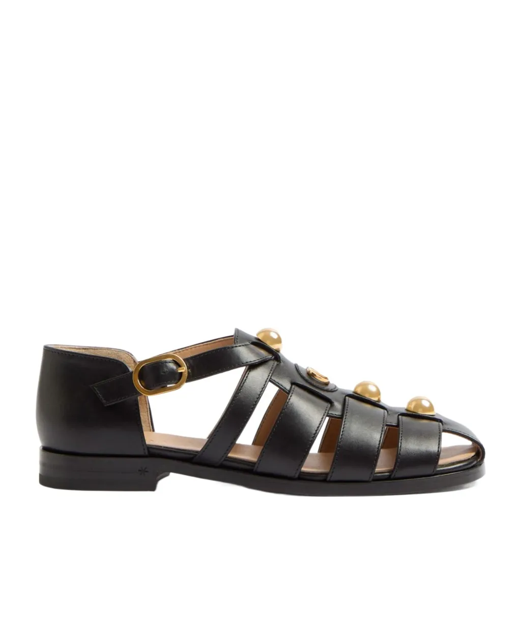 Vlogo Signature Embellished Fisherman Sandals