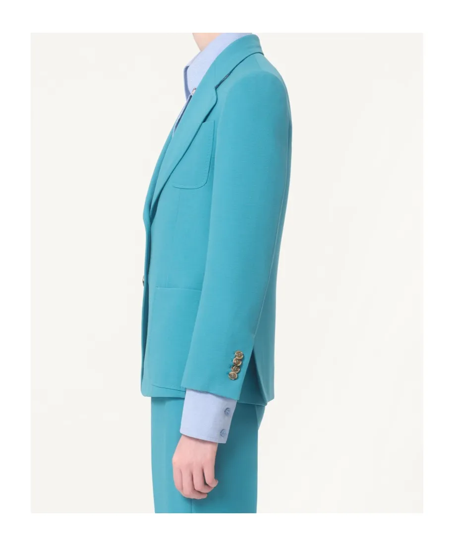 Crepe Couture Single-Breasted Blazer