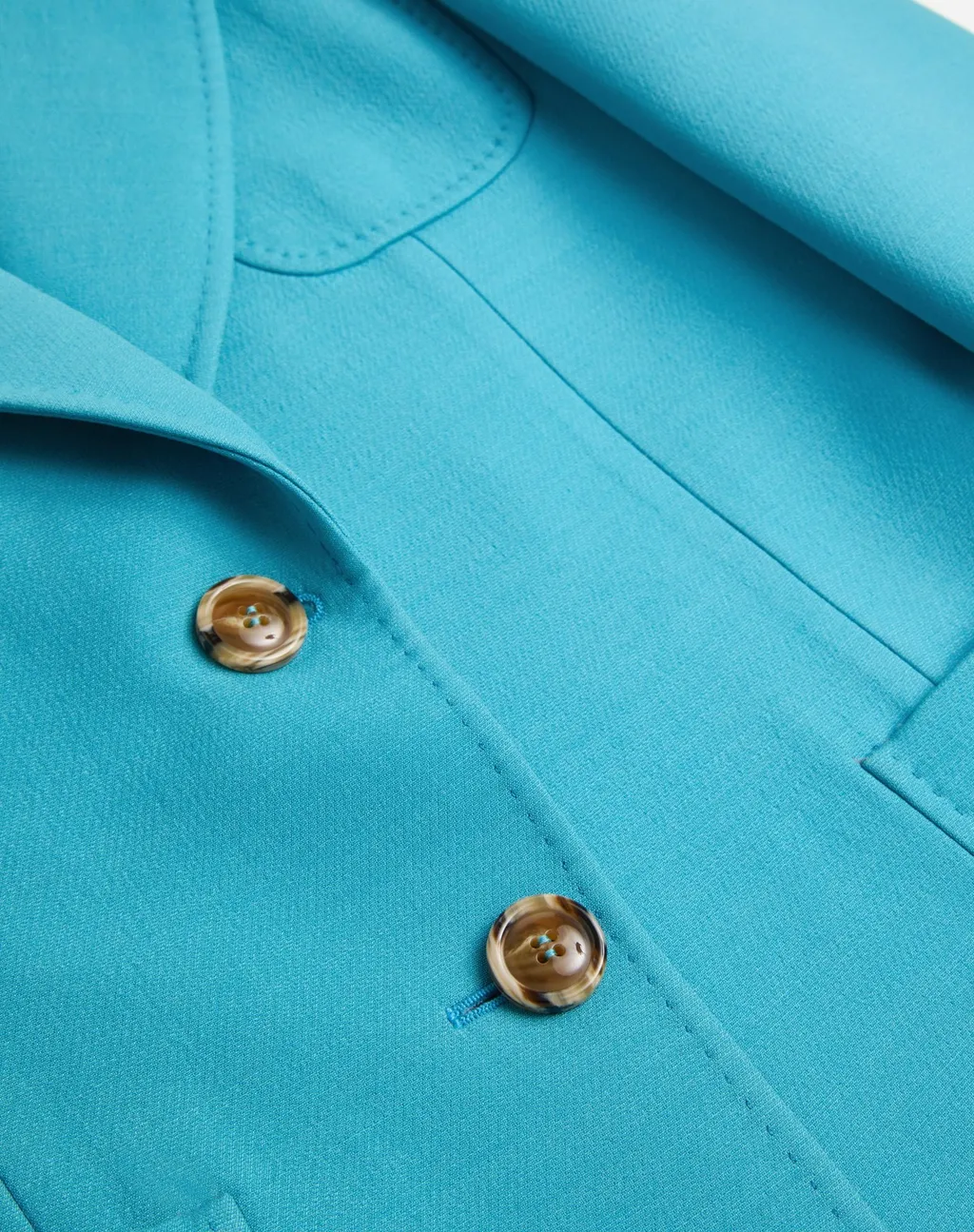Crepe Couture Single-Breasted Blazer