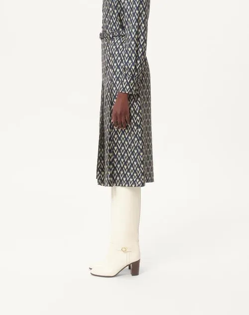 Toute La V Pleated Midi Skirt