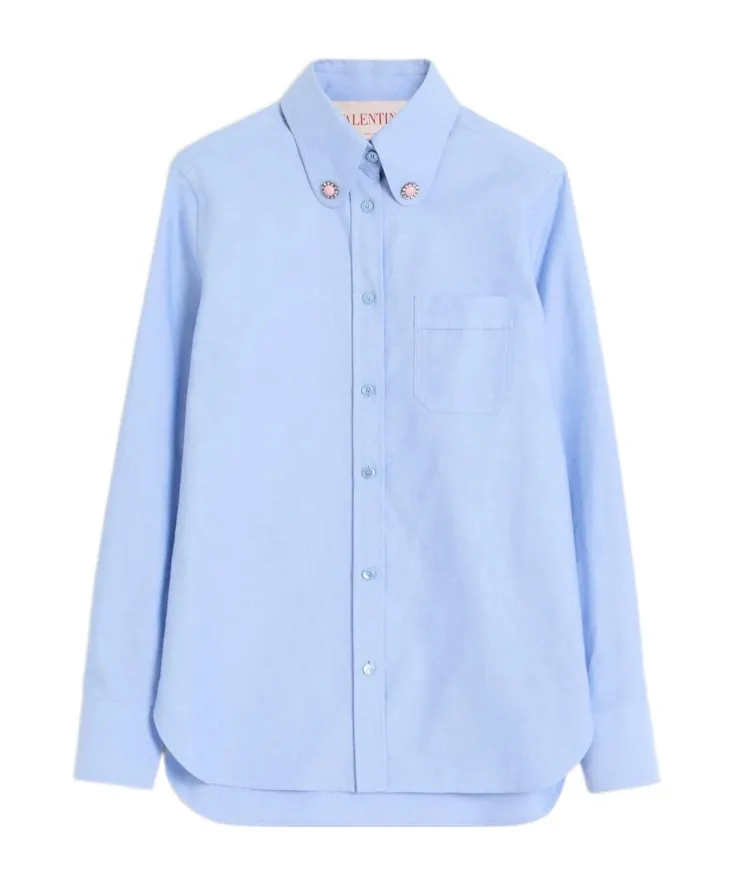 Button-Up Long-Sleeved Shirt