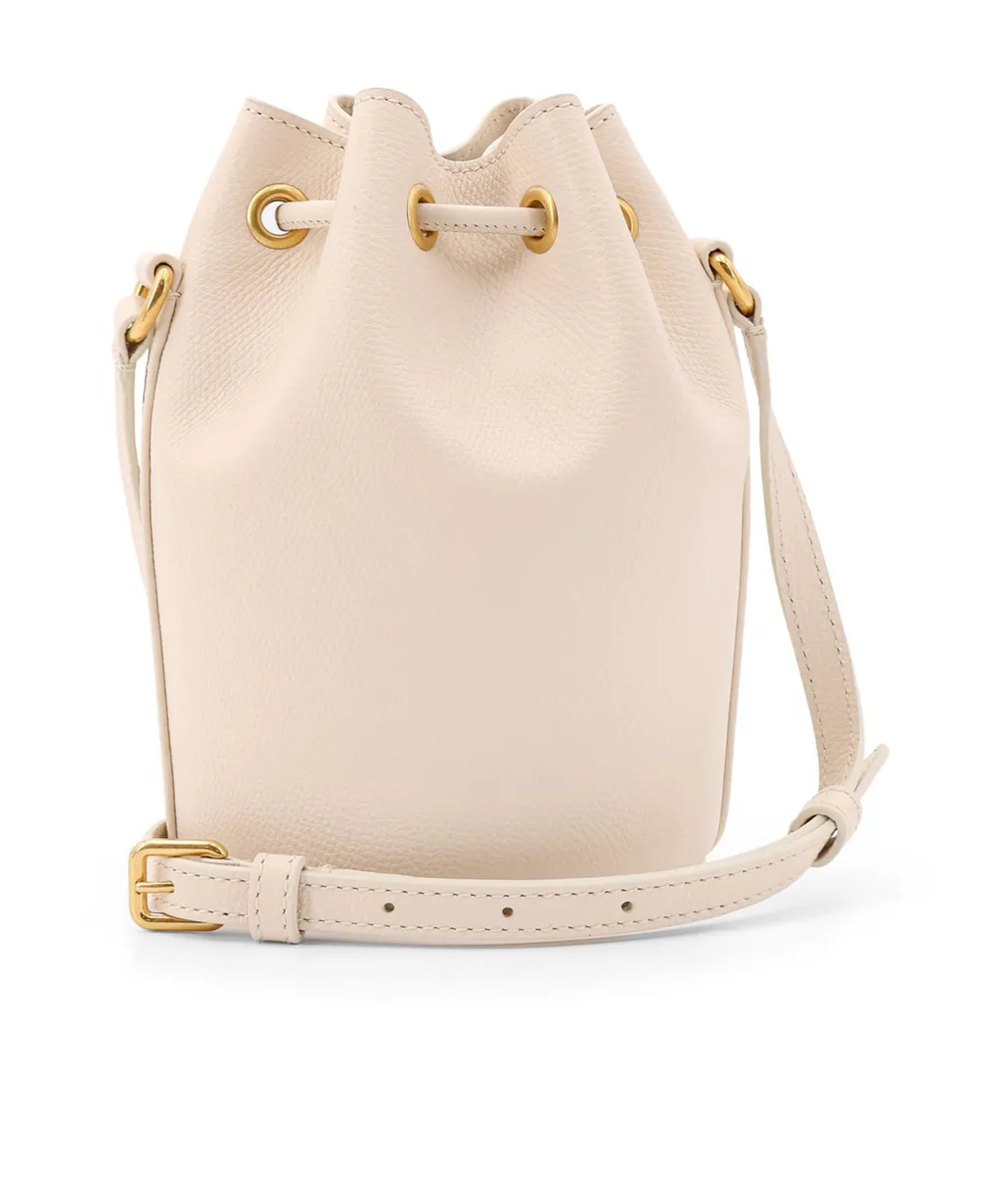 Vlogo Plaque Drawstring Bucket Bag