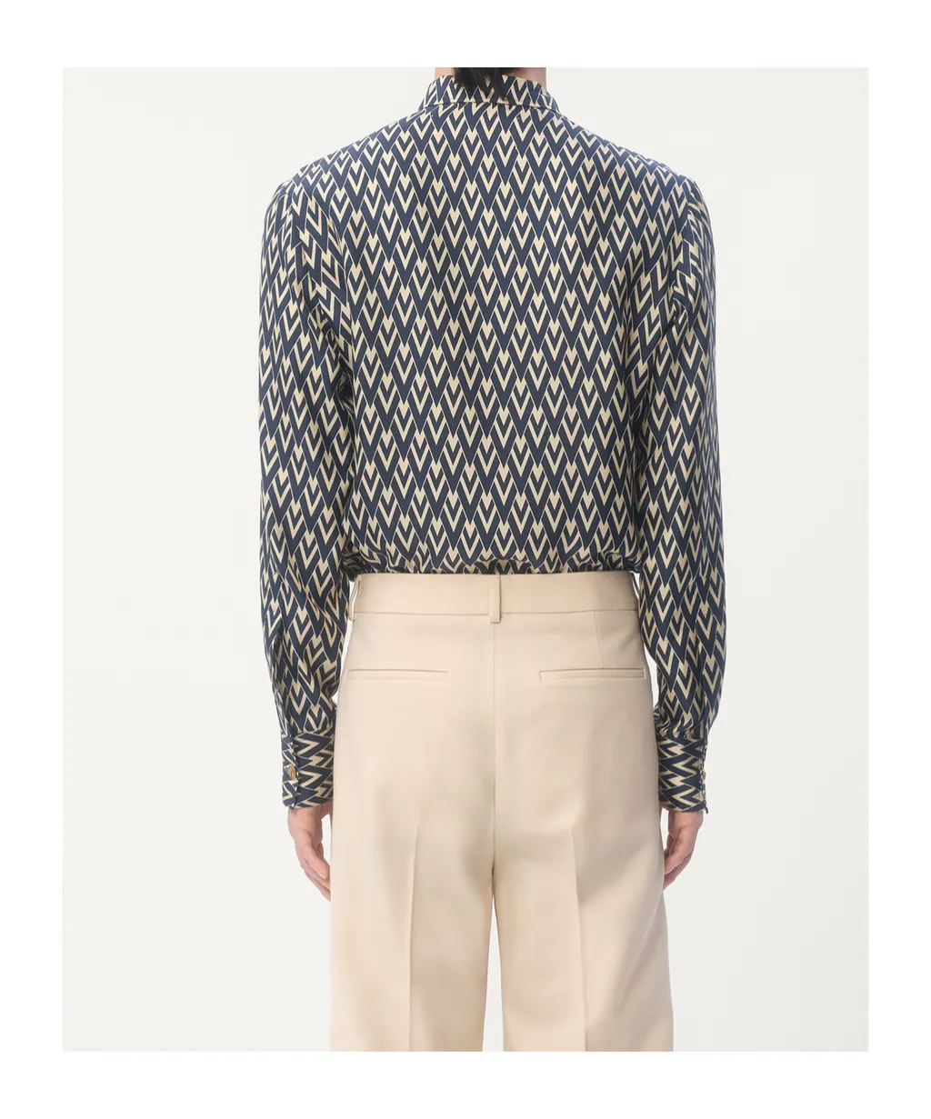Curved Hem Button-Up Shirt