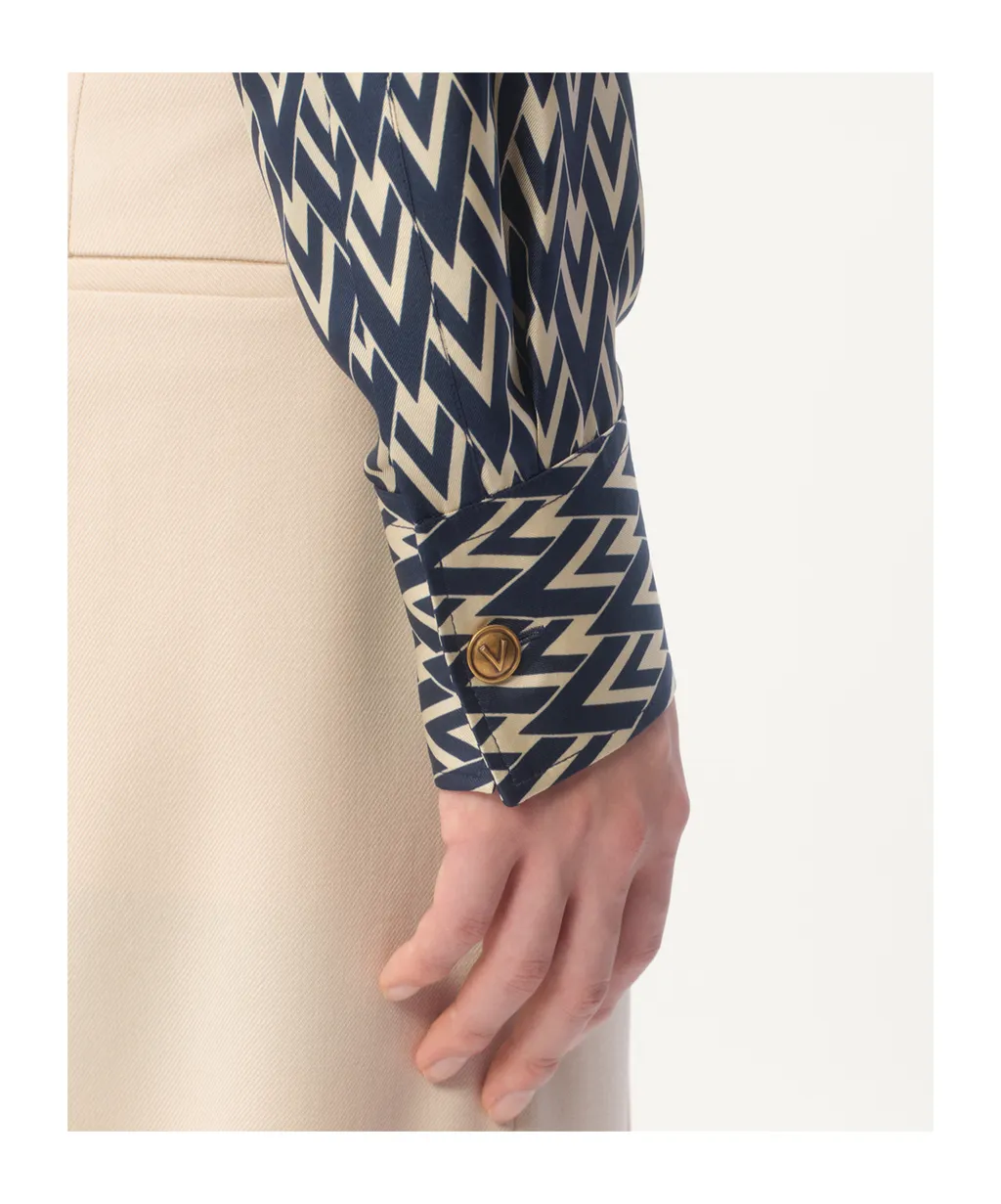 Curved Hem Button-Up Shirt